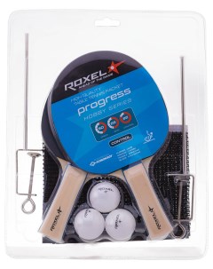 Набор для настольного тенниса Hobby Progress 2 ракетки 3 мяча сетка Roxel