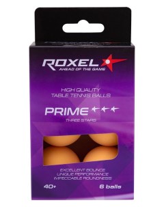 Мячи для настольного тенниса 3 Prime 6 шт оранжевый Roxel