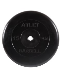 Диск обрезиненный d31мм Atlet 15кг черный MB AtletB31 15 Mb barbell