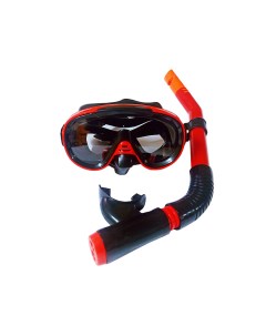 Набор для плавания юниорский маска трубка ПВХ E39245 2 красный Sportex