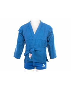 Комплект для Самбо куртка шорты трикотаж плетенный лицензионный синий Nobrand