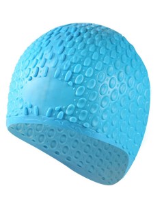 Шапочка для плавания силиконовая Bubble Cap B31519 0 голубой Sportex