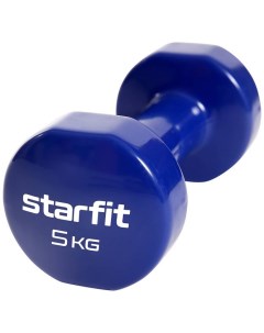 Гантель виниловая Core 5 кг DB 101 темно синий Starfit