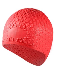 Шапочка для плавания силиконовая Bubble Cap B31519 3 красный Sportex