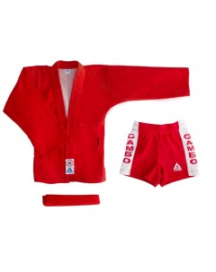 Комплект для Самбо куртка шорты легкий лицензионный красный Nobrand