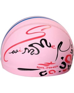 Шапочка для плавания с принтом ПУ E36891 2 розовый Sportex