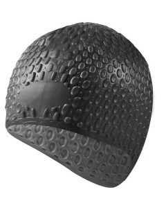 Шапочка для плавания силиконовая Bubble Cap B31519 8 черный Sportex