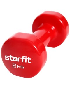 Гантель виниловая Core 3 кг DB 101 красный Starfit