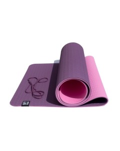 Коврик для йоги 6 мм двуслойный TPE FT YGM6 2TPE 4 бордово розовый Original fittools