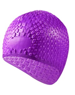 Шапочка для плавания силиконовая Bubble Cap B31519 7 фиолетовый Sportex
