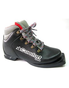 Лыжные ботинки NN75 Sport Comfort кожа мех черный Nobrand