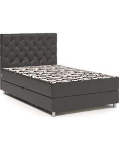 Кровать Шармэль 140 экокожа шоколад и ромб Шарм-дизайн