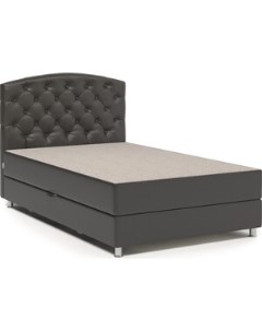Кровать Премиум 140 Корфу беж и экокожа шоколад Шарм-дизайн