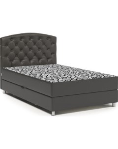 Кровать Премиум 140 экокожа шоколад и узоры Шарм-дизайн
