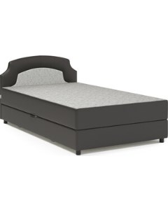 Кровать Шарм 140 экокожа шоколад и серый шенилл Шарм-дизайн