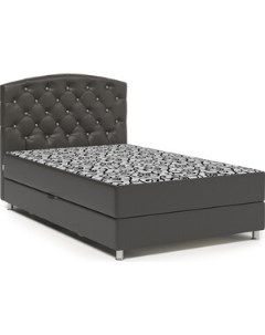 Кровать Премиум Люкс 140 экокожа шоколад и узоры Шарм-дизайн
