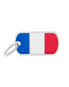Адресник flags Флаг Франция цветной My family