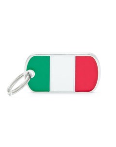 Адресник flags Флаг Италия цветной My family