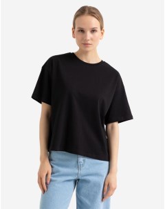 Черная базовая футболка oversize из джерси Gloria jeans