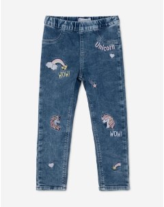 Облегающие джинсы Legging с вышивкой Unicorn для девочки Gloria jeans