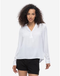 Белая свободная блузка с V вырезом Gloria jeans