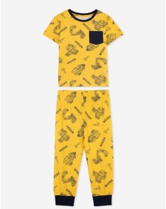 Желтая пижама с принтом для мальчика Gloria jeans