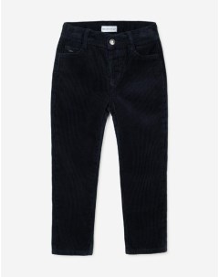 Темно синие вельветовые брюки Slim для мальчика Gloria jeans