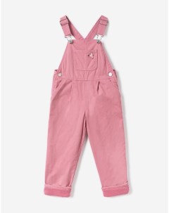 Розовый утепленный комбинезон Slouchy с вышивкой для девочки Gloria jeans