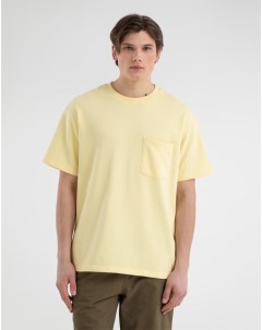 Желтая свободная футболка с карманом Gloria jeans