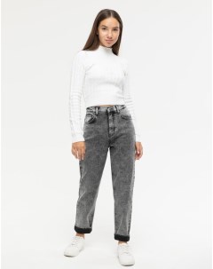 Серые утеплённые джинсы Slim Tapered для девочки Gloria jeans