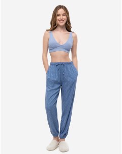 Синие пижамные брюки с принтом Gloria jeans