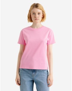 Розовая базовая футболка Straight из плотного трикотажа Gloria jeans