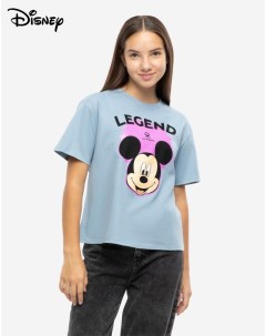 Синяя футболка с принтом Disney для девочки Gloria jeans