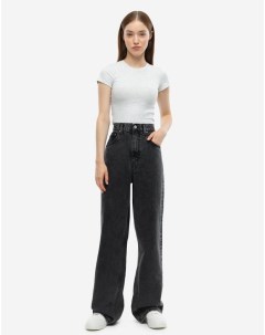 Серые джинсы Loose straight из премиального денима Gloria jeans