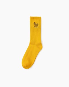 Желтые носки с вышивкой банана женские Gloria jeans