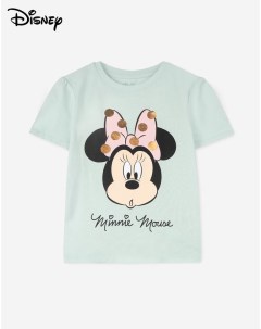 Оливковая футболка с принтом Disney для девочки Gloria jeans