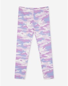 Фиолетовые камуфляжные леггинсы для девочки Gloria jeans