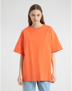 Оранжевая базовая футболка superoversize из джерси Gloria jeans