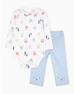 Комплект одежды с принтом для малышки Gloria jeans