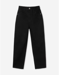 Чёрные джинсы Slim Tapered с высокой талией для девочки Gloria jeans