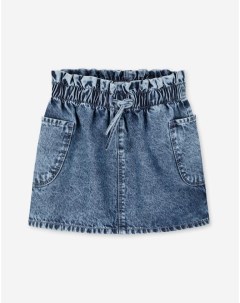 Джинсовая юбка Paperbag с карманами для девочки Gloria jeans