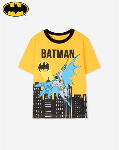 Желтая футболка с принтом Batman для мальчика Gloria jeans