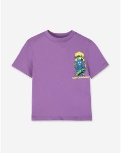 Фиолетовая футболка с морским принтом для мальчика Gloria jeans