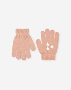 Розовые перчатки со звёздами для девочки Gloria jeans