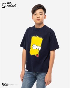 Черная футболка oversize с принтом The Simpsons для мальчика Gloria jeans