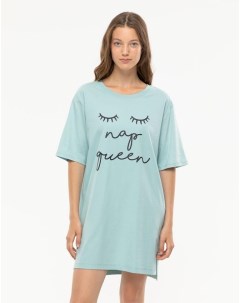 Мятная ночная сорочка с принтом Nap Queen Gloria jeans