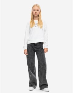 Черные джинсы Long leg с высокой талией для девочки Gloria jeans