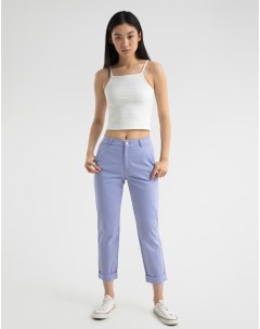 Сиреневые брюки Skinny с подворотами Gloria jeans
