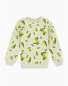 Зеленый свитшот с динозаврами для мальчика Gloria jeans