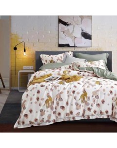 Комплект постельного белья полутораспальный Leopardo Tencel Melograno